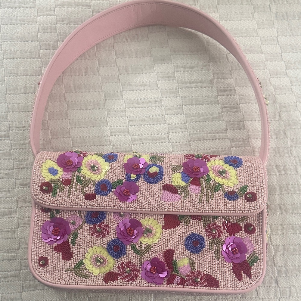 Staud Tommy Beaded Shoulder Bag